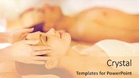  Presentation with spa salon - Cool new theme with picture of couple in spa backdrop and a blonde colored foreground