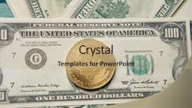  Presentation with money bitcoin - PPT theme having picture of crypto money bitcoin background and a mint green colored foreground