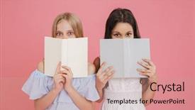  Presentation with european union law - Colorful theme enhanced with picture of excited or frightened backdrop and a coral colored foreground