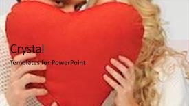  Presentation with heart - Beautiful slide deck featuring picture-of-family-couple backdrop and a red colored foreground