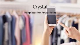  Presentation with clothes shop - Amazing presentation design having picture of female hand holding backdrop and a lemonade colored foreground