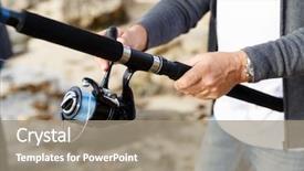  Presentation with fisherman - Cool new PPT layouts with picture of fisherman backdrop and a gray colored foreground