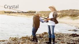  Presentation with fisherman - Theme consisting of picture-of-fisherman background and a lemonade colored foreground