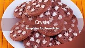  Presentation with cookies - Audience pleasing slides consisting of picture-of-fresh-brown-cookies backdrop and a tawny brown colored foreground