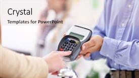  Presentation with hotel - PPT theme having picture of guests paying background and a lemonade colored foreground