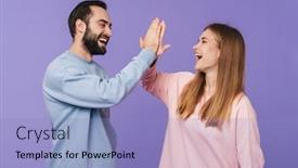  Presentation with loving hearts love heart candy - Audience pleasing theme consisting of picture-of-happy-cheery-optimistic backdrop and a light blue colored foreground