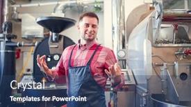  Presentation with apron - Beautiful PPT layouts featuring tampere - picture of happy man backdrop and a ocean colored foreground