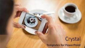  Presentation with pub - PPT layouts having picture of his food background and a coral colored foreground