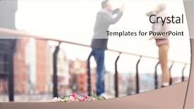  Presentation with lost - Theme featuring picture of lost flowers and a couple arguing in the background background and a white colored foreground