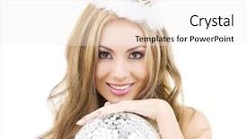  Presentation with disco ball - Presentation consisting of picture of lovely fairy background and a sky blue colored foreground