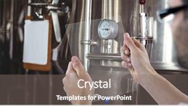  Presentation with machinery - Colorful presentation enhanced with picture of machinery through transparent backdrop and a gray colored foreground