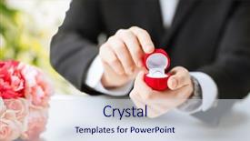  Presentation with wedding ring - Slides featuring picture of man with gift background and a sky blue colored foreground