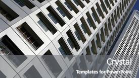  Presentation with modern building - Beautiful slide deck featuring picture of modern multistory building backdrop and a gray colored foreground