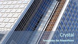  Presentation with modern building - Colorful slide set enhanced with picture of modern multistory building backdrop and a ocean colored foreground