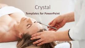  Presentation with treatment - Presentation design enhanced with picture-of-moxibustion-roller-treatment background and a lemonade colored foreground