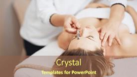  Presentation with treatment - Slides having picture-of-moxibustion-roller-treatment background and a tawny brown colored foreground