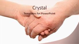  Presentation with old young - Beautiful PPT theme featuring picture of old and young backdrop and a lemonade colored foreground