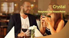  Presentation with dating violence - Beautiful presentation theme featuring picture of romantic couple dating backdrop and a tawny brown colored foreground