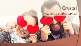  Presentation with romantic birthday couple celebrate - Amazing theme having picture of romantic couple having backdrop and a cream colored foreground