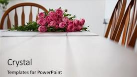  Presentation with room - PPT theme consisting of picture of room with white background and a light gray colored foreground