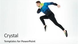  Presentation with strong - PPT layouts enhanced with picture of serious strong sportsman background and a white colored foreground