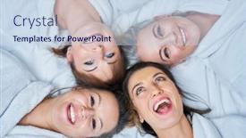  Presentation with hotel prsantation - Presentation theme consisting of picture-of-spa-party background and a sky blue colored foreground