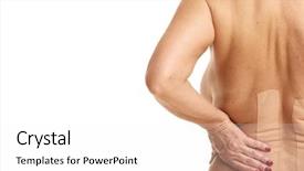  Presentation with barricade tape red and white - Beautiful PPT theme featuring picture of special physio tape backdrop and a  colored foreground