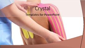  Presentation with special issues in communication - Cool new slide deck with picture of special physio tape backdrop and a lemonade colored foreground