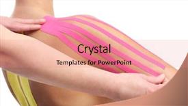  Presentation with white gold picture of wedding - PPT theme enhanced with picture of special physio tape background and a coral colored foreground