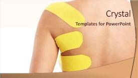  Presentation with special crime legal medicine - Slide set enhanced with picture of special physio tape background and a lemonade colored foreground