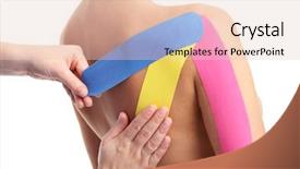  Presentation with tape - Slide deck enhanced with picture of special physio tape background and a lemonade colored foreground