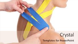  Presentation with tape - Cool new slide deck with picture of special physio tape backdrop and a  colored foreground