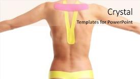  Presentation with large orchestra tape recorder - Slide set with picture of special physio tape background and a  colored foreground