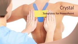  Presentation with tape - PPT theme having picture of special physio tape background and a  colored foreground