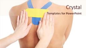  Presentation with white gold picture of wedding - Presentation design featuring picture of special physio tape background and a  colored foreground