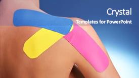  Presentation with tape - Cool new PPT layouts with picture of special physio tape backdrop and a  colored foreground