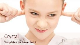  Presentation with girl teens - Slide deck with picture of teenage girl background and a lemonade colored foreground