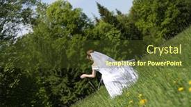  Presentation with bride - Theme enhanced with picture of the bride which is in the field background and a tawny brown colored foreground