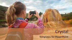  Presentation with structure - PPT theme enhanced with picture of the limestone structure background and a gold colored foreground