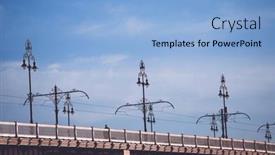  Presentation with budapest - Presentation theme enhanced with picture-of-the-margaret-bridge background and a light blue colored foreground