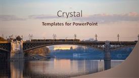  Presentation with hungary - Presentation design with picture-of-the-margaret-bridge background and a soft green colored foreground