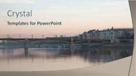  Presentation with hungary - Slide deck with picture-of-the-margaret-bridge background and a sky blue colored foreground