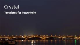  Presentation with budapest - Theme having picture-of-the-margaret-bridge background and a wine colored foreground