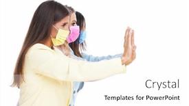  Presentation with pastel - Presentation featuring picture-of-three-women background and a white colored foreground