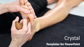  Presentation with foot massage - Presentation with picture-of-woman-enjoying-thai background and a dark gray colored foreground