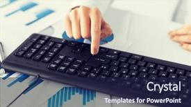  Presentation with surgical hand wash - Beautiful theme featuring picture of woman hand pressing backdrop and a wine colored foreground