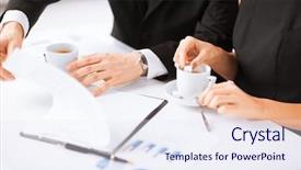  Presentation with contract - Slides enhanced with picture of woman hand signing contract paper background and a sky blue colored foreground