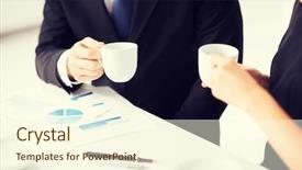  Presentation with contract - Slide set consisting of picture of woman hand signing contract paper background and a cream colored foreground