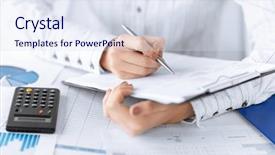  Presentation with paper hand drawn politics - PPT theme with picture of woman hand background and a sky blue colored foreground