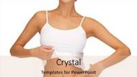  Presentation with cotton - Presentation theme having picture of woman in cotton underwear showing slimming concept background and a coral colored foreground